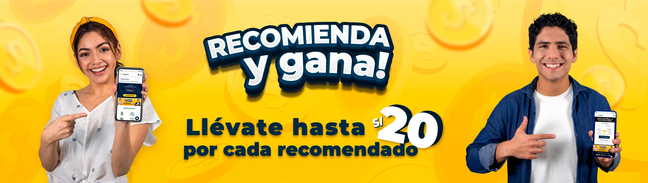 Recomienda a Tucambista y gana creditos